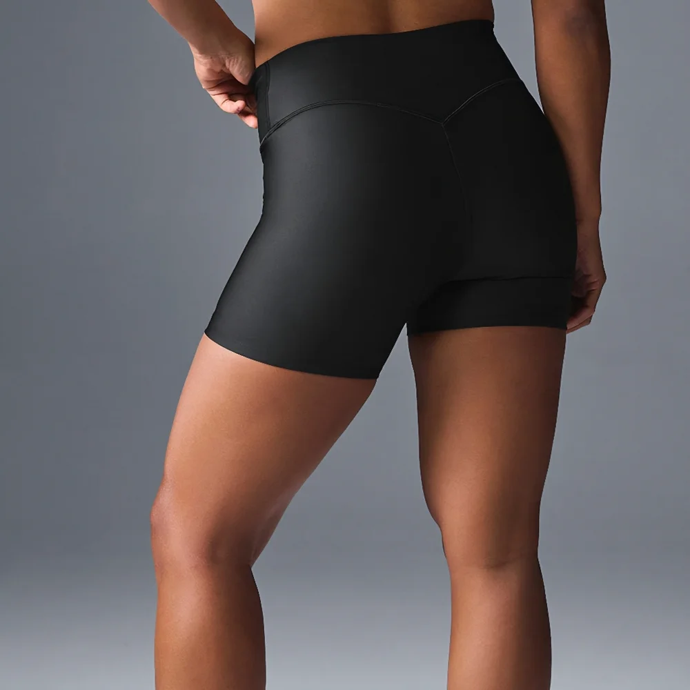 Alo Yoga Black 5 Inch Airlift Energy Shorts High Waist Womens Size XS - Picture 2 of 6